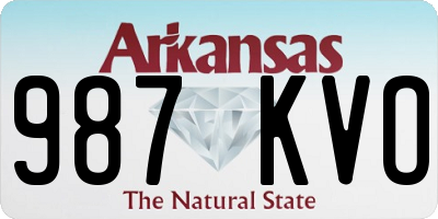 AR license plate 987KVO
