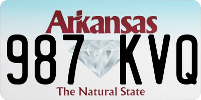 AR license plate 987KVQ