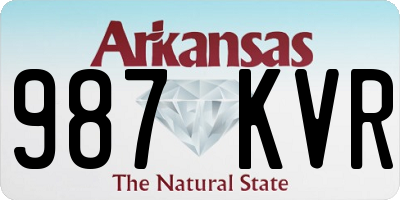 AR license plate 987KVR