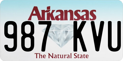 AR license plate 987KVU