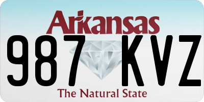 AR license plate 987KVZ