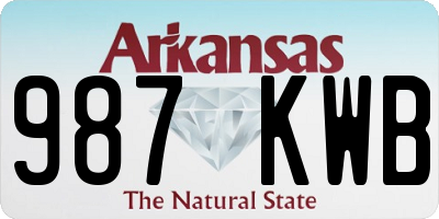 AR license plate 987KWB