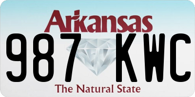 AR license plate 987KWC