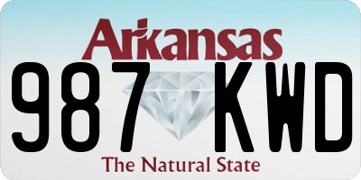 AR license plate 987KWD