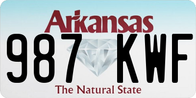 AR license plate 987KWF