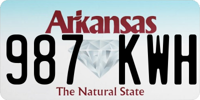 AR license plate 987KWH