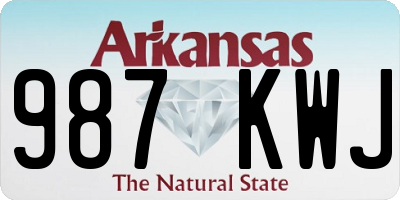 AR license plate 987KWJ