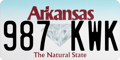 AR license plate 987KWK