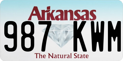 AR license plate 987KWM