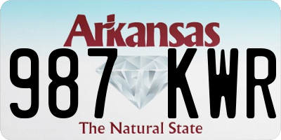 AR license plate 987KWR