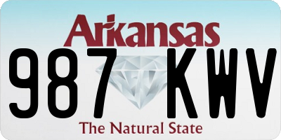 AR license plate 987KWV