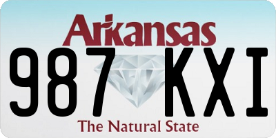 AR license plate 987KXI