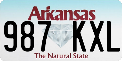 AR license plate 987KXL