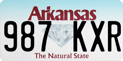 AR license plate 987KXR