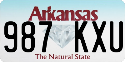AR license plate 987KXU
