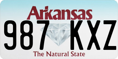 AR license plate 987KXZ