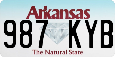 AR license plate 987KYB