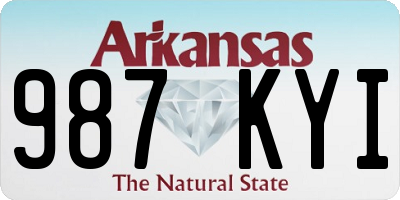 AR license plate 987KYI