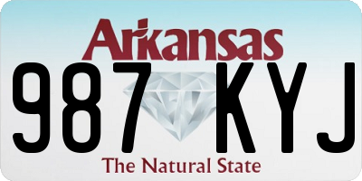 AR license plate 987KYJ