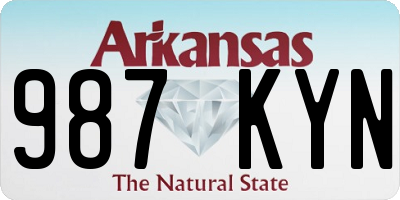 AR license plate 987KYN