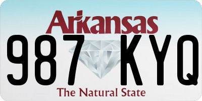 AR license plate 987KYQ