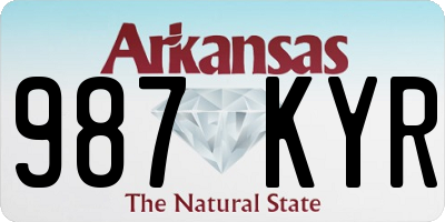 AR license plate 987KYR