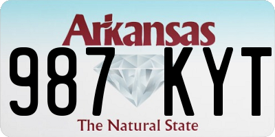 AR license plate 987KYT