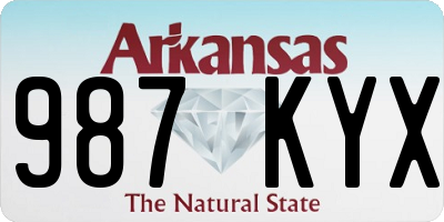 AR license plate 987KYX