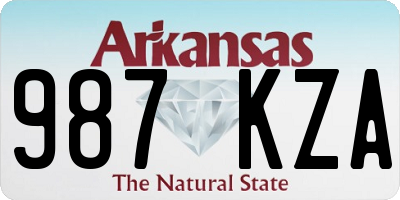 AR license plate 987KZA