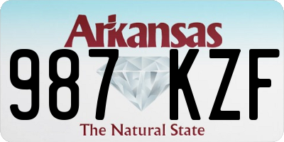 AR license plate 987KZF