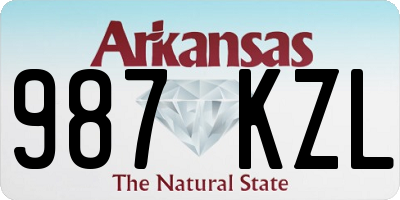 AR license plate 987KZL