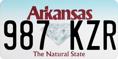 AR license plate 987KZR