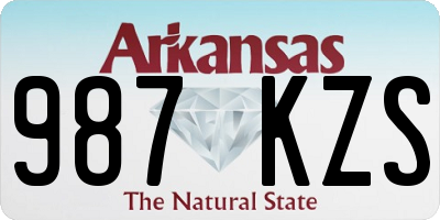 AR license plate 987KZS
