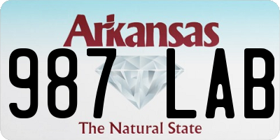 AR license plate 987LAB