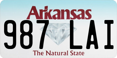 AR license plate 987LAI