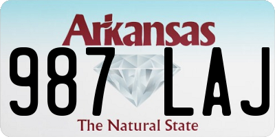AR license plate 987LAJ