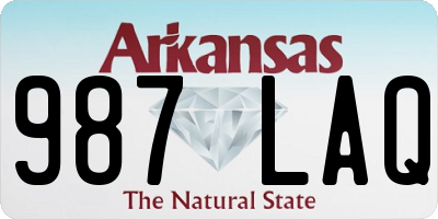 AR license plate 987LAQ