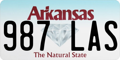 AR license plate 987LAS