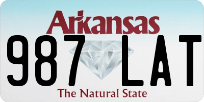 AR license plate 987LAT