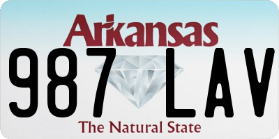 AR license plate 987LAV