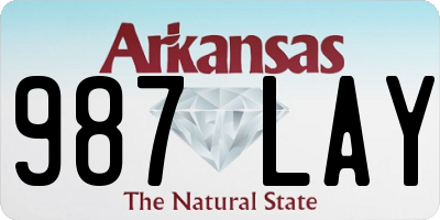 AR license plate 987LAY