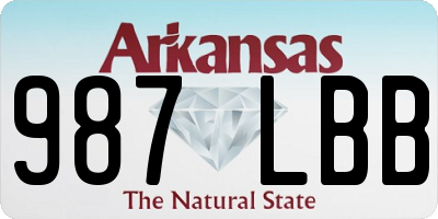 AR license plate 987LBB