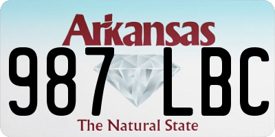 AR license plate 987LBC