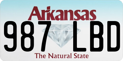 AR license plate 987LBD