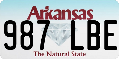 AR license plate 987LBE