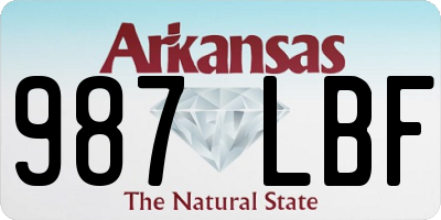 AR license plate 987LBF