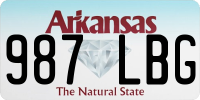 AR license plate 987LBG