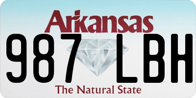 AR license plate 987LBH