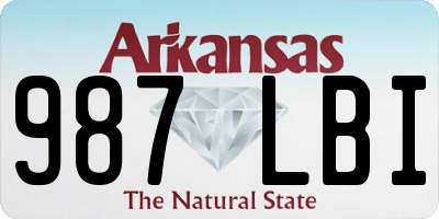 AR license plate 987LBI