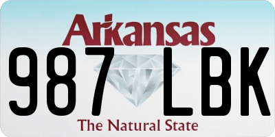 AR license plate 987LBK